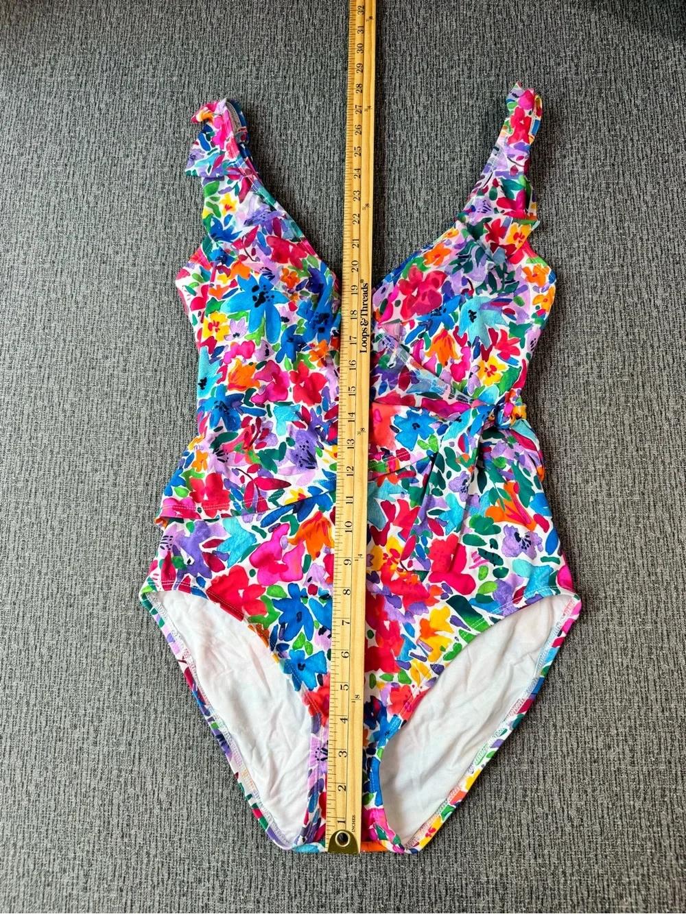 Tommy Bahama Women’s Watercolor Floral Wrap Front One - Piece Swimsuit